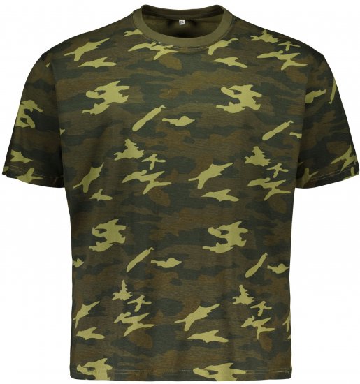 Big Bones X2175 Camo T-Shirt Green - Μακό μπλουζάκια - Aνδρικά μπλουζεσ μεγάλα μεγέθη