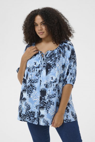 Kaffe Curve Aliana Tunic Blue Flower Animal - Τουνίκ - 
