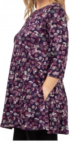 Scandinavian Caramel Flower Petals Tunic Purple - Μπλουζάκια - 