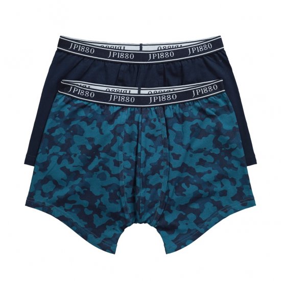 JP1880 Boxershorts Flexnamic OEKO-TEX Mid 2-Pack Blue - Εσώρουχα/Μαγιό - Aνδρικά Εσώρουχα μεγάλα μεγέθη