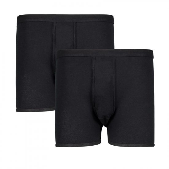 Adamo Royal Ribbed Boxershorts 2-Pack Black - Εσώρουχα/Μαγιό - Aνδρικά Εσώρουχα μεγάλα μεγέθη