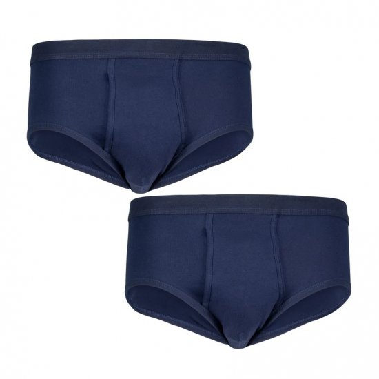 Adamo Royal Ribbed Briefs 2-Pack Navy - Εσώρουχα/Μαγιό - Aνδρικά Εσώρουχα μεγάλα μεγέθη
