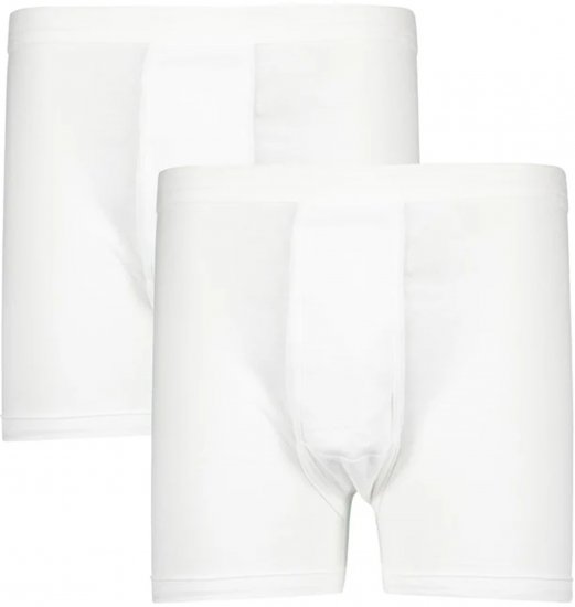 Adamo Royal Fine Ribbed Boxershorts 2-Pack White - Εσώρουχα/Μαγιό - Aνδρικά Εσώρουχα μεγάλα μεγέθη