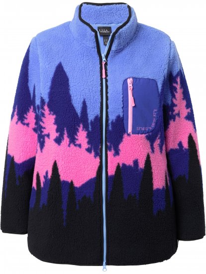 Ulla Popken Alpine Landscape Fleece Jacket Cloud Blue - φούτερ/Φούτερ με κουκούλα - 
