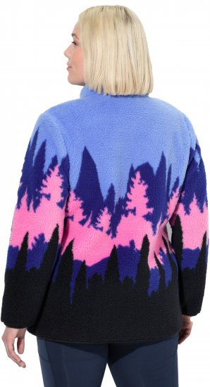 Ulla Popken Alpine Landscape Fleece Jacket Cloud Blue - φούτερ/Φούτερ με κουκούλα - 