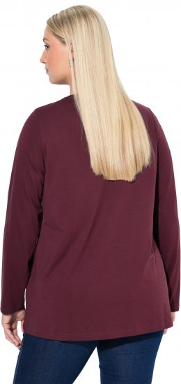 Ulla Popken Fawn Long Sleeve Graphic Tee Plum - Τυπωμένα T-shirts για γυναίκες - 