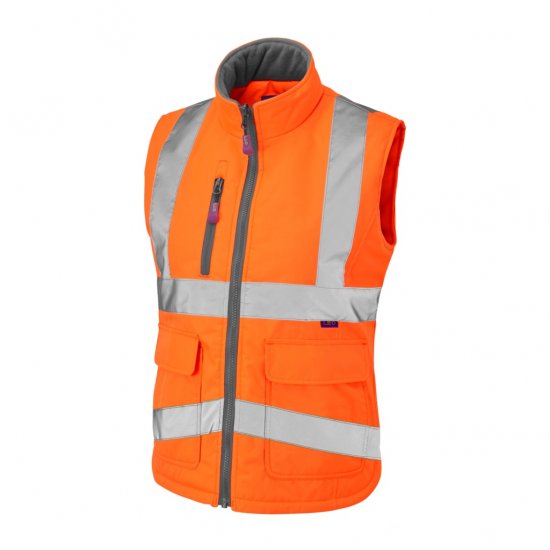Leo Sandymere EcoViz Women's Bodywarmer Orange - Ρούχα εργασίας - 