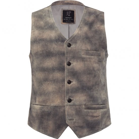 JP1880 Vest Traditional Cowhide Graphite Grey - Όλα τα ρούχα - Pούχα aνδρικά μεγάλα μεγέθη 2XL-14XL