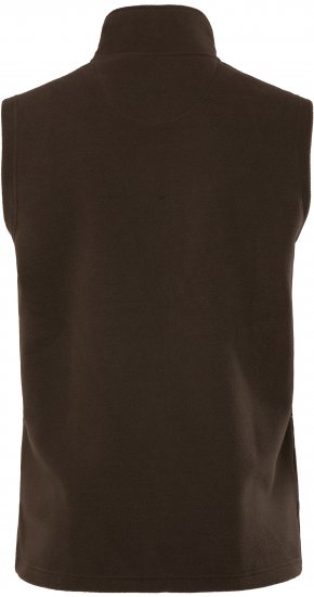 JP1880 Fleece Vest Stand-up Collar Brown - Μπουφάν - Aνδρικά μπουφαν μεγάλα μεγέθη