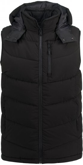 JP1880 Quilted Gilet DownTouch Padding Black - Μπουφάν - Aνδρικά μπουφαν μεγάλα μεγέθη