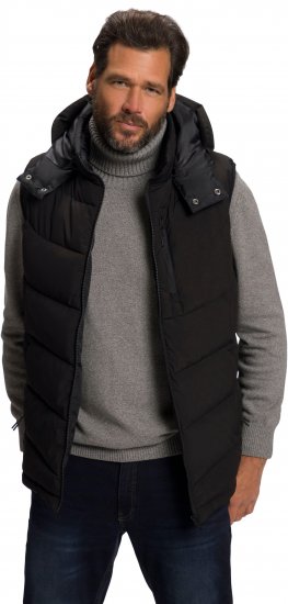 JP1880 Quilted Gilet DownTouch Padding Black - Μπουφάν - Aνδρικά μπουφαν μεγάλα μεγέθη