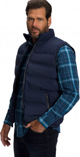 JP1880 Quilted Gilet Stand-up Collar Navy - Μπουφάν - Aνδρικά μπουφαν μεγάλα μεγέθη