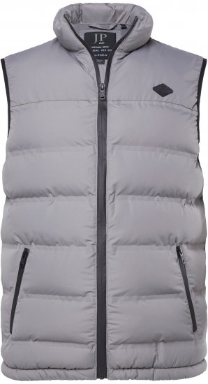 JP1880 Quilted Vest Outdoor Stand-up Collar Grey - Μπουφάν - Aνδρικά μπουφαν μεγάλα μεγέθη