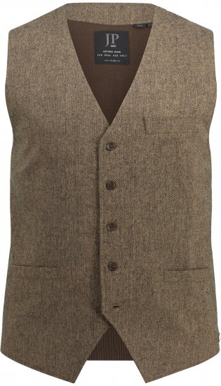 JP1880 Vest Tweed Wool Blend Traditional Light Brown - Γιορτινά ρούχα - Γιορτινά ρούχα – Για να γιορτάζεις με στυλ και άνεση