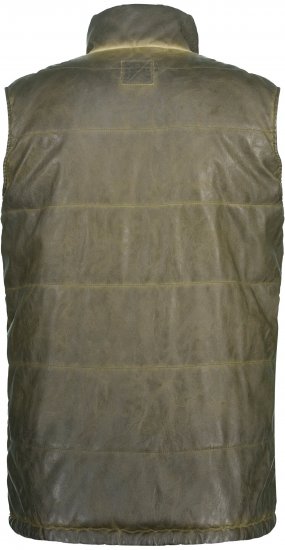 JP1880 Quilted Gilet Vintage Leather Green - Μπουφάν - Aνδρικά μπουφαν μεγάλα μεγέθη