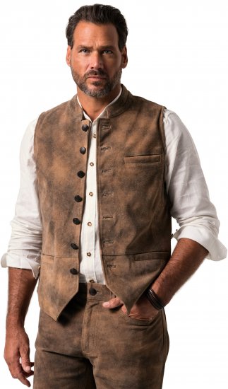 JP1880 Vest Traditional Cowhide Brown - Γιορτινά ρούχα - Γιορτινά ρούχα – Για να γιορτάζεις με στυλ και άνεση