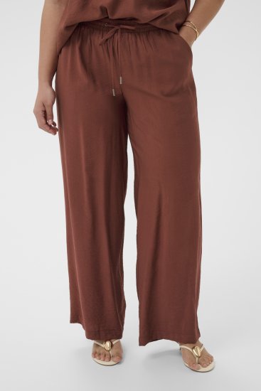 Kaffe Curve Emilia Wide Pants Henna Brown - Παντελόνια - 