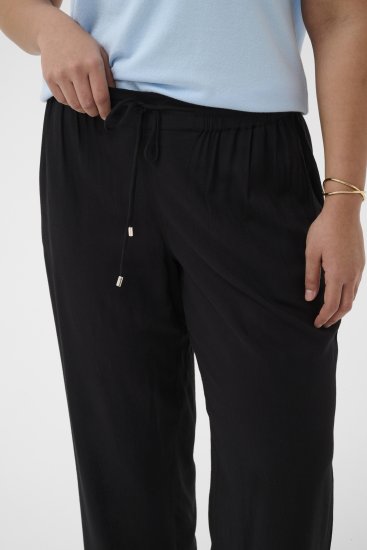 Kaffe Curve Mille Wide Pants Black Deep - Παντελόνια από ύφασμα - 