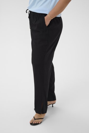 Kaffe Curve Mille Wide Pants Black Deep - Παντελόνια από ύφασμα - 