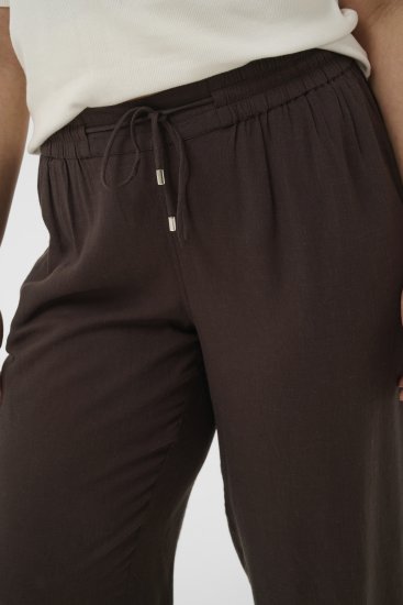 Kaffe Curve Mille Wide Pants Coffee Brown - Παντελόνια από ύφασμα - 