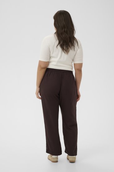 Kaffe Curve Mille Wide Pants Coffee Brown - Παντελόνια από ύφασμα - 