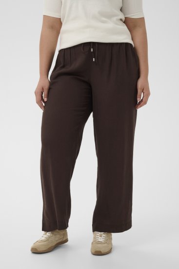 Kaffe Curve Mille Wide Pants Coffee Brown - Παντελόνια από ύφασμα - 