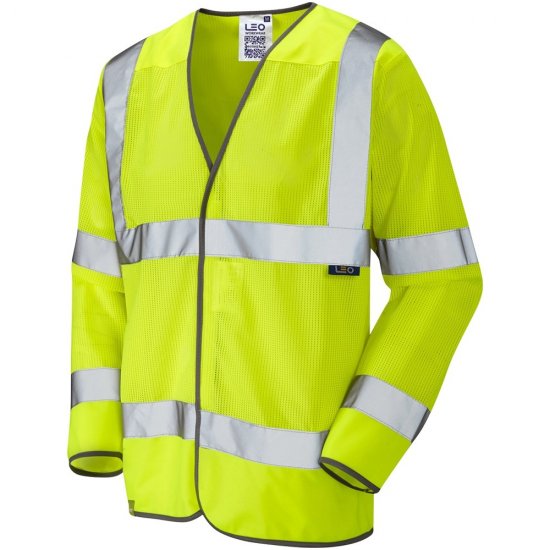 Leo Fremington Ecoviz Mesh Sleeved Waistcoat Hi-Vis Yellow - Ρούχα εργασίας - Aνδρικά ρούχα εργασίας μεγάλα μεγέθη