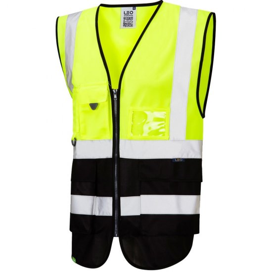 Leo Lynton Ecoviz Superior Waistcoat Hi-Vis Yellow/Black - Ρούχα εργασίας - Aνδρικά ρούχα εργασίας μεγάλα μεγέθη
