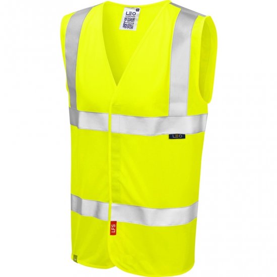 Leo Milford Ecoviz Lfs Waistcoat Hi-Vis Yellow - Ρούχα εργασίας - Aνδρικά ρούχα εργασίας μεγάλα μεγέθη