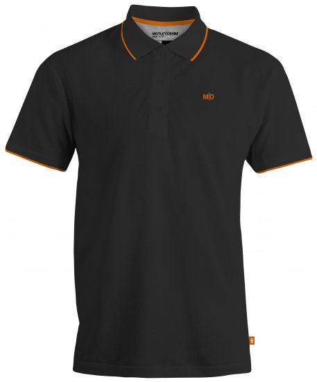 Motley Denim Helsinki Polo Black - Πόλο μπλουζάκια - Aνδρικά μπλουζακια πολο μεγάλα μεγέθη