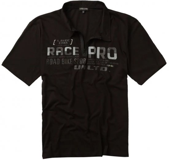 Lavecchia 2030 Polo Shirt Short Sleeve Black - Πόλο μπλουζάκια - Aνδρικά μπλουζακια πολο μεγάλα μεγέθη