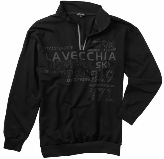 Lavecchia 2029 Sweatshirt Black - φούτερ/Φούτερ με κουκούλα - φούτερ/Φούτερ με κουκούλα ανδρικά μεγάλα μεγέθη 