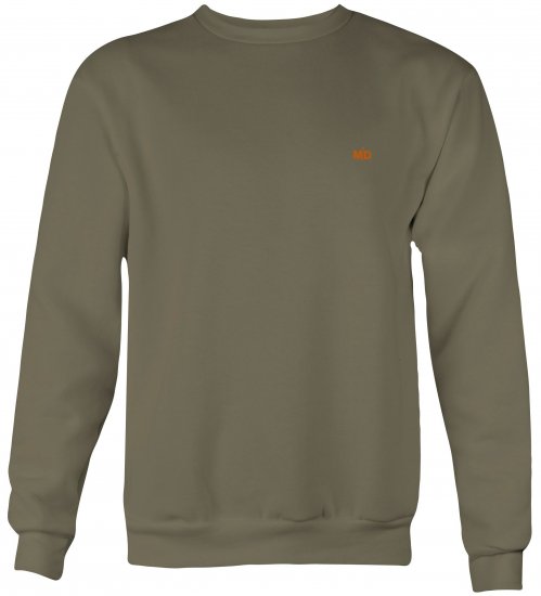 Motley Denim Oslo Sweatshirt Dark Khaki - φούτερ/Φούτερ με κουκούλα - φούτερ/Φούτερ με κουκούλα ανδρικά μεγάλα μεγέθη 