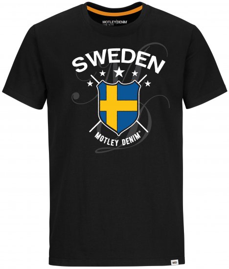 Motley Denim Sweden T-shirt Black - Μακό μπλουζάκια - Aνδρικά μπλουζεσ μεγάλα μεγέθη