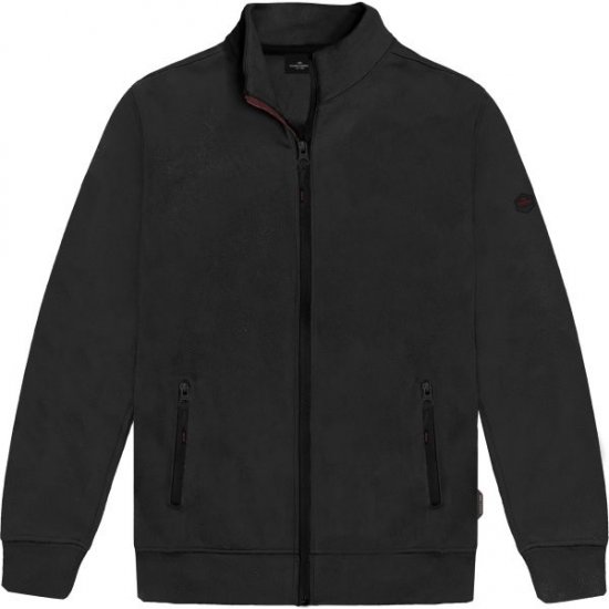 Double Outfitters MTOP-1158 Ζακέτα φούτερ με φερμουάρ Μαύρο - φούτερ/Φούτερ με κουκούλα - φούτερ/Φούτερ με κουκούλα ανδρικά μεγάλα μεγέθη 