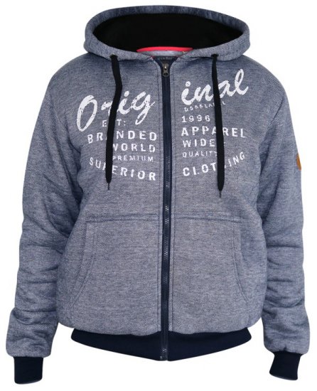 D555 Murdoch Sherpa Lined Hoodie - φούτερ/Φούτερ με κουκούλα - φούτερ/Φούτερ με κουκούλα ανδρικά μεγάλα μεγέθη 