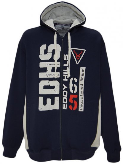 EDDY HILLS EDHS Hoodie Navy - φούτερ/Φούτερ με κουκούλα - φούτερ/Φούτερ με κουκούλα ανδρικά μεγάλα μεγέθη 