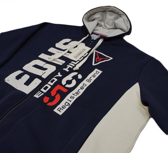 EDDY HILLS EDHS Hoodie Navy - φούτερ/Φούτερ με κουκούλα - φούτερ/Φούτερ με κουκούλα ανδρικά μεγάλα μεγέθη 