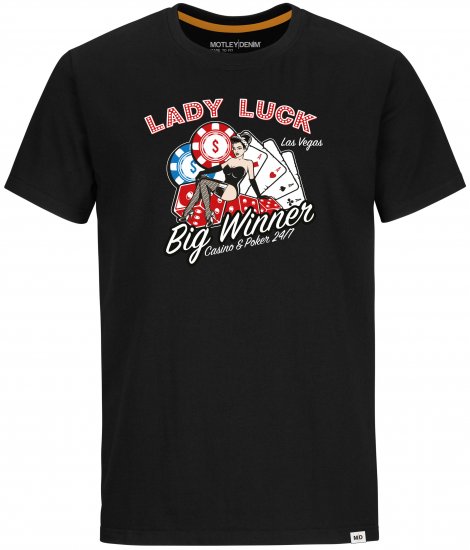 Motley Denim T-shirt Newark Black - Μακό μπλουζάκια - Aνδρικά μπλουζεσ μεγάλα μεγέθη