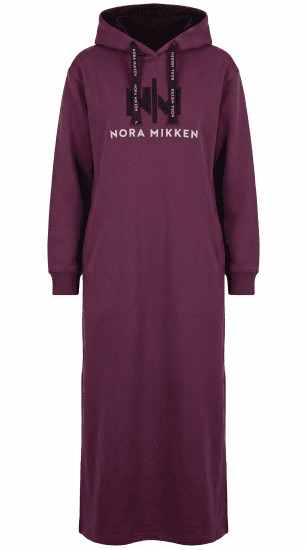Nora Mikken MARI Maxi Hoodie Dress Mauve Wine - ΓΥΝΑΙΚΕΊΑ ΡΟΎΧΑ XS-XXL - 