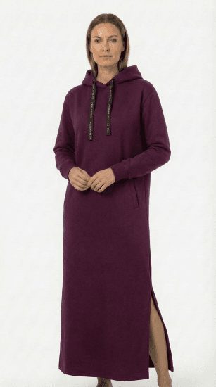 Nora Mikken MARTINA Maxi Hoodie Dress Mauve Wine - ΓΥΝΑΙΚΕΊΑ ΡΟΎΧΑ XS-XXL - 