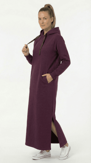 Nora Mikken MARTINA Maxi Hoodie Dress Mauve Wine - ΓΥΝΑΙΚΕΊΑ ΡΟΎΧΑ XS-XXL - 