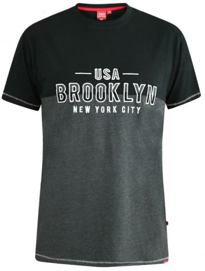 D555 Osbert T-shirt Black - Μακό μπλουζάκια - Aνδρικά μπλουζεσ μεγάλα μεγέθη