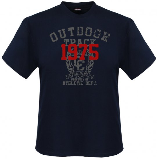 Adamo Outdoor track Comfort fit T-shirt Navy - Μακό μπλουζάκια - Aνδρικά μπλουζεσ μεγάλα μεγέθη