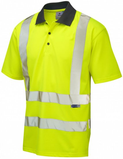 Leo Rockham Coolviz Polo Shirt Hi-Vis Yellow - Ρούχα εργασίας - Aνδρικά ρούχα εργασίας μεγάλα μεγέθη