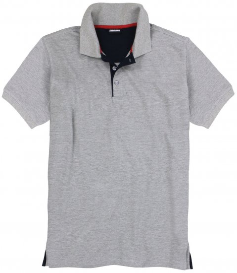 Adamo Pablo Comfort fit Polo Shirt Grey - Πόλο μπλουζάκια - Aνδρικά μπλουζακια πολο μεγάλα μεγέθη