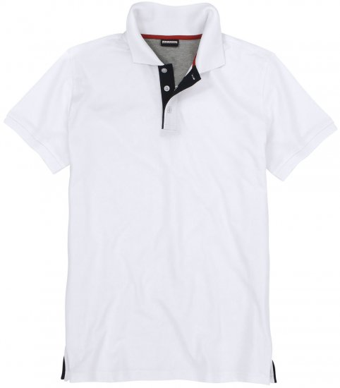 Adamo Pablo Comfort fit Polo Shirt White - Πόλο μπλουζάκια - Aνδρικά μπλουζακια πολο μεγάλα μεγέθη