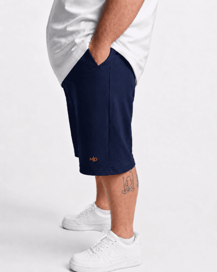 Motley Denim Paris Sweatshorts Navy - Αθλητικές φόρμες/σορτσάκια - Αθλητικές Φόρμες ανδρικεσ μεγάλα μεγέθη