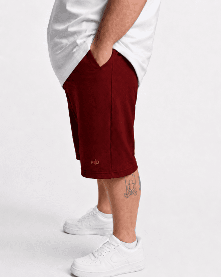 Motley Denim Paris Sweatshorts Red - Αθλητικές φόρμες/σορτσάκια - Αθλητικές Φόρμες ανδρικεσ μεγάλα μεγέθη
