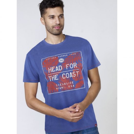 D555 Arizona T-shirt Blue - Μακό μπλουζάκια - Aνδρικά μπλουζεσ μεγάλα μεγέθη